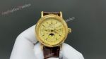 Patek Philippe Complications CH29-535 Movement 42mm Engraved Case White/Yellow Face Watch